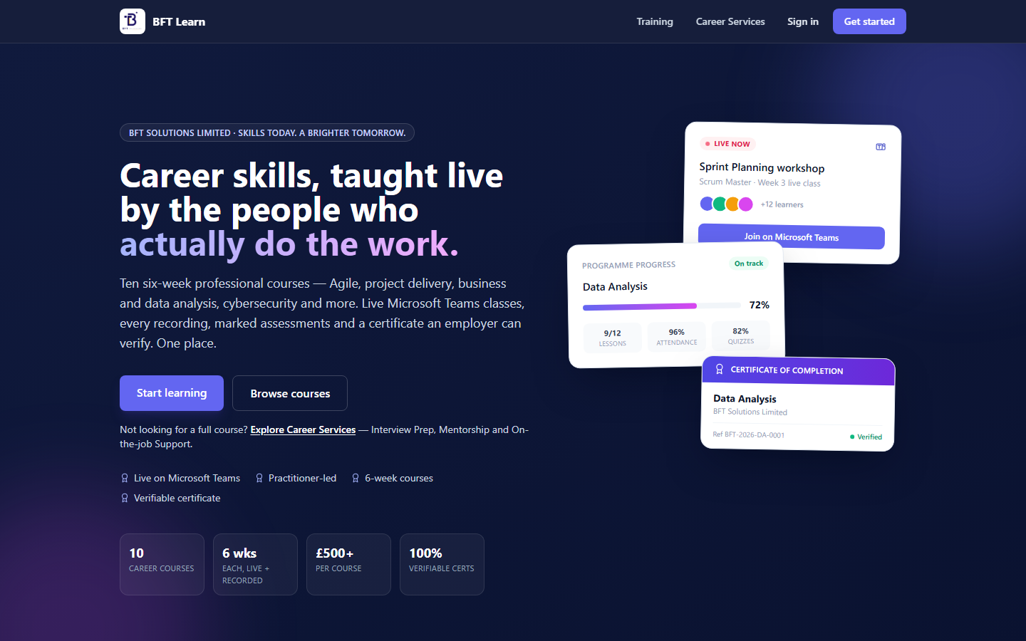 BFT Learn screenshot